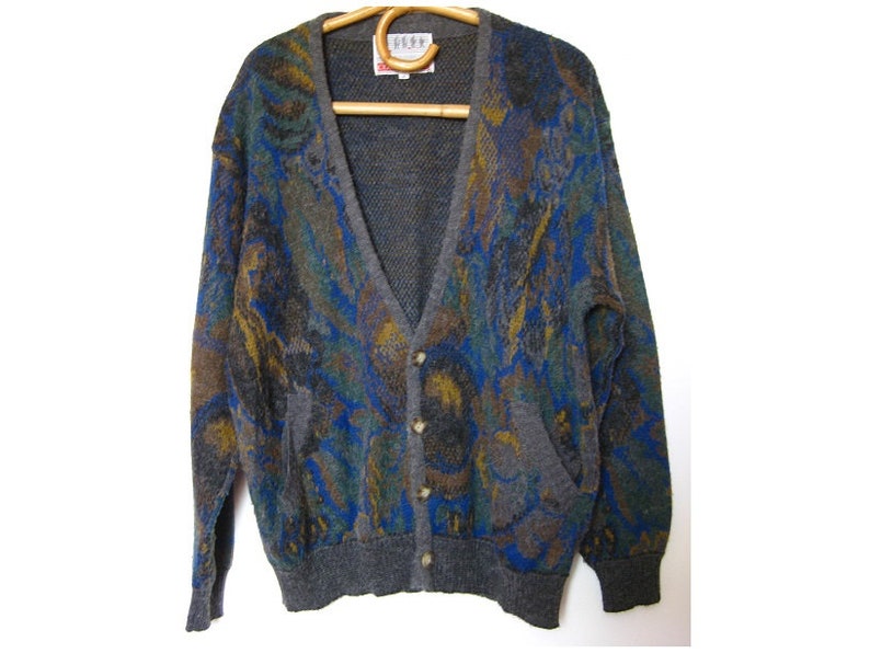 men's multicolor cardigan
