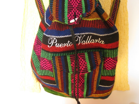 90s Ethnic Fabric Backpack - Guatemalan Boho Festival Bag - Etsy display picture 1