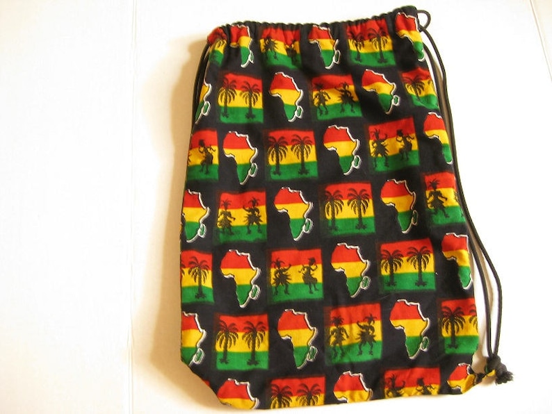 gift for friend SMALL HIPPIE backpack unisex accessories festival backpack shoe bag Rasta drawstring backpack