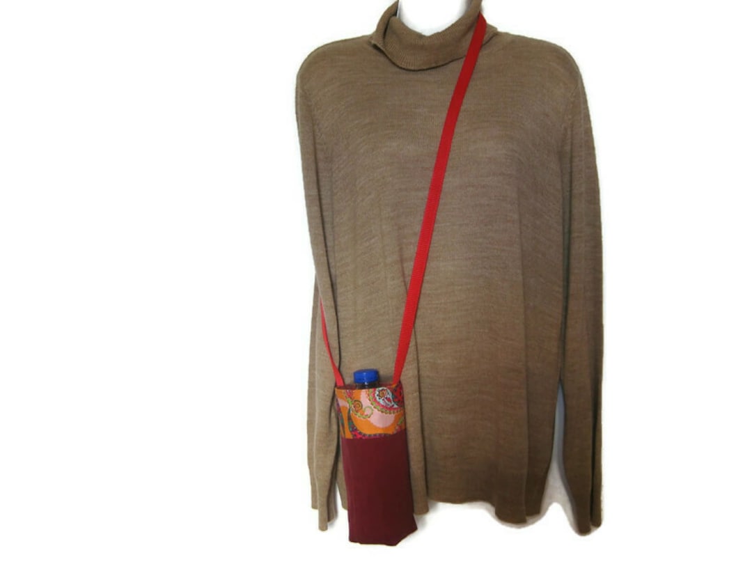 Water Bottle Bag Holder Made With Upcycled Fabrics Gift for Etsy UK