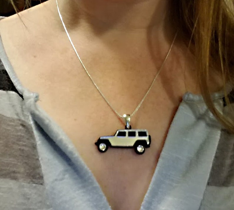 Jeep Wrangler Pendant Necklace Set Customizable Etsy
