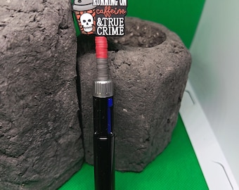 Handcrafted ballpoint pens. Can be personalised. Crime / fantasy related.