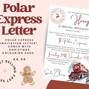 Carta de invitación a Polar Express