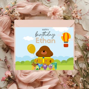 Carte d'anniversaire personnalisée Hey Duggie