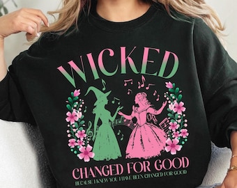 Wicked Change for Good PNG, Retro Wizard of Oz Design, Wicked Musical Movie Sublimation Wizard Png Digital Download Elphaba and Glinda Png