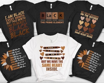 Black History Faux Glitter PNG Bundle, Digital Download Melanin Sublimation Design, Afro American Quote Png I am Black Every Month