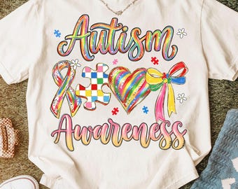 Autism Awareness PNG For Sublimation | Kindness Matters Puzzle Piece Digital Design