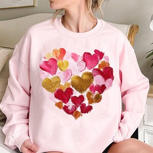 Coquette Valentine PNG, Trendy V-Day Heart Brushstroke Sublimation Art, XOXO Valentine’s Day Shirt Design