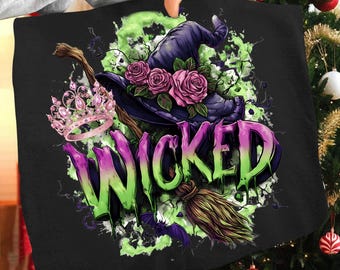 Pink and Green Wicked Witch PNG, Coquette Wizard of Oz Clipart (Digital Download)