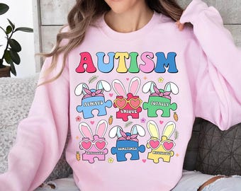 Autism Puzzle Awareness Sublimation PNG, Rainbow Dripping Autism Support Clipart, Digital File for Autism Mom Shirt Easter Png