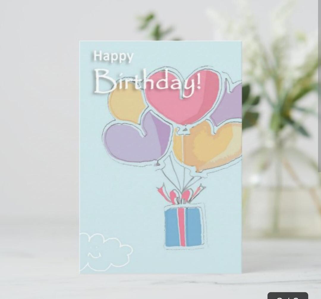 Printable Happy Birthday Card,for Anyone, Simple Birthday Card, Digital ...