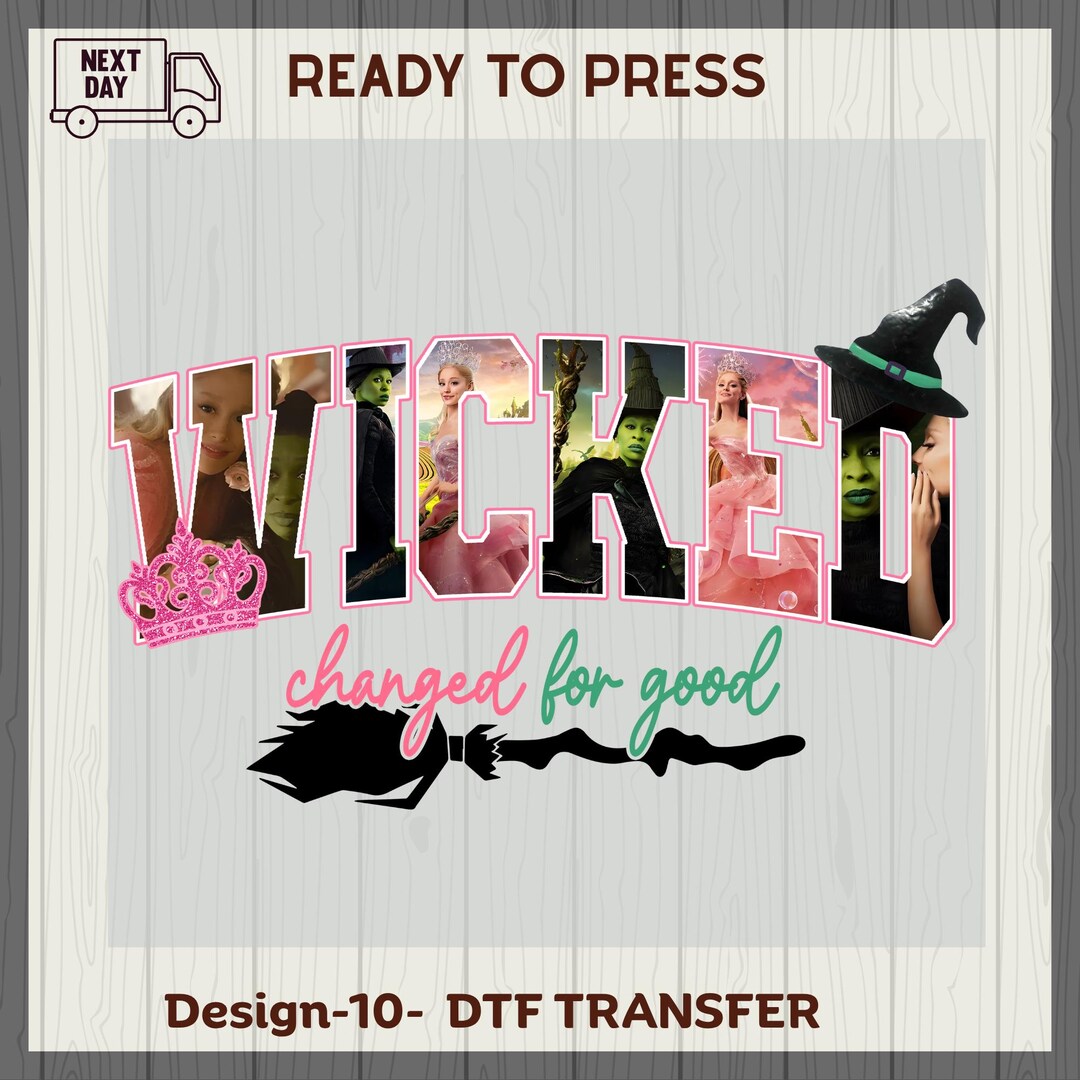 Wicked Musical DTF Transfer | Ready to Press T-shirt Design - Etsy