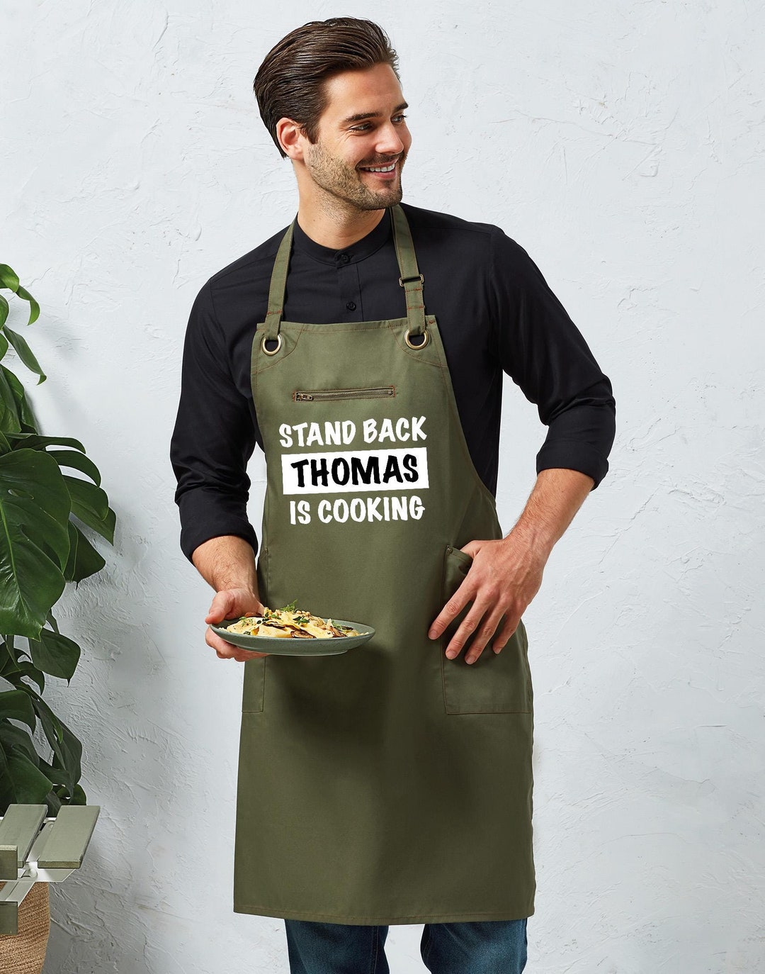 Stand Back I Am Cooking Apron, Personalized Name Apron, Cotton ...