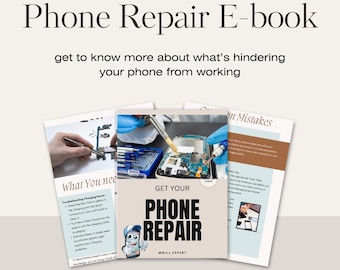 phone Repair digital e-book Shop Repair Business Management Iphone Repair Shop Spreadsheet Notion Template For Cell Phone Repair Startup