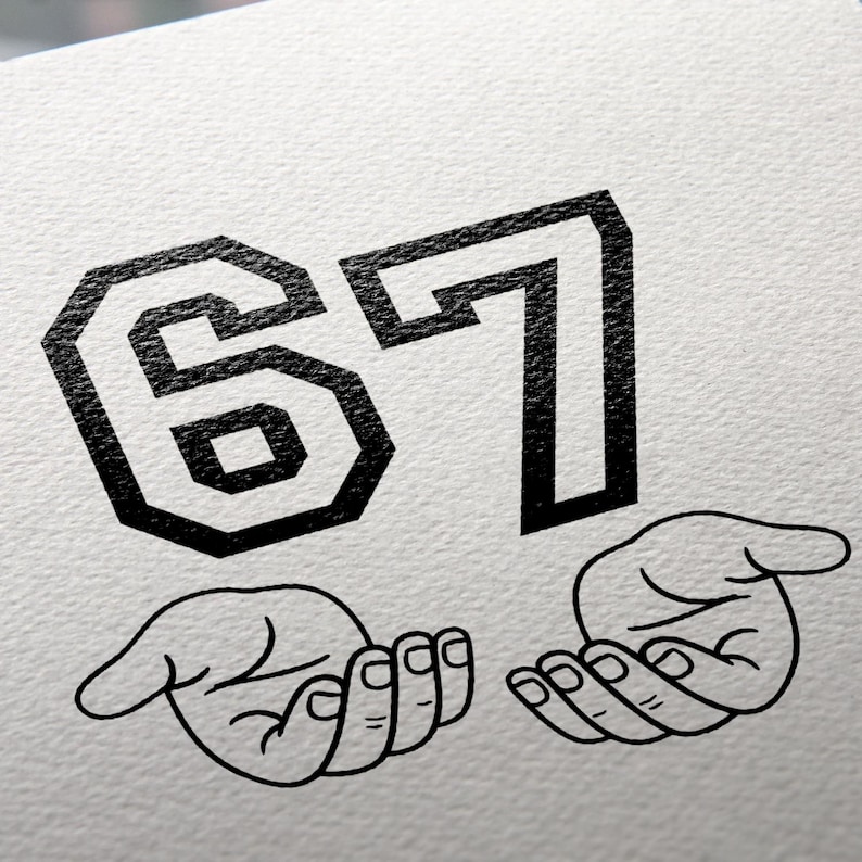 6 7 Hands Meme SVG PNG DXF, Funny Viral Design (digital Download) - Etsy