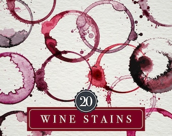 Weinfleck SVG Bundle: Rustikaler Wein Ring Clipart (digitaler Download)