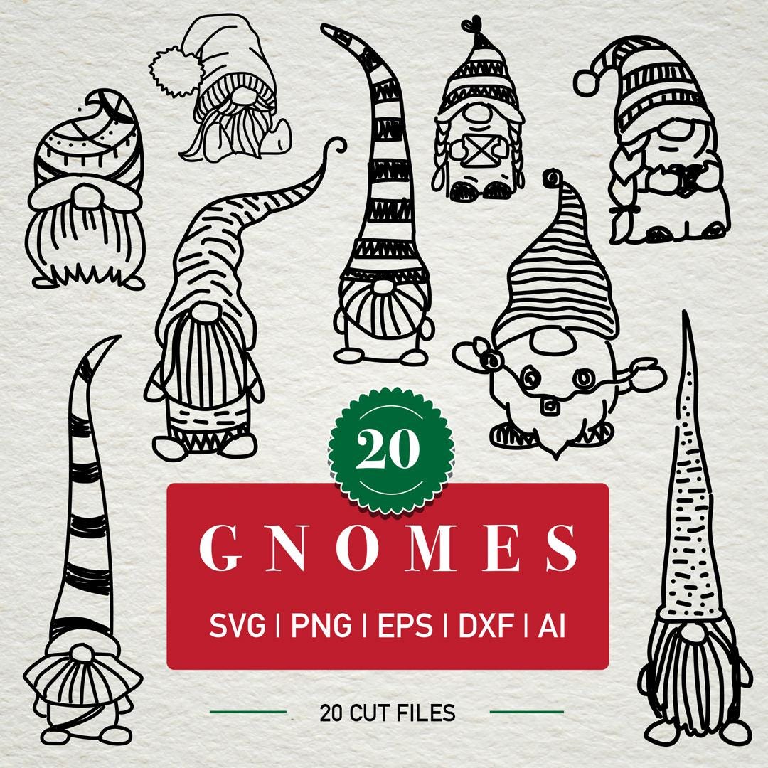 Christmas Gnome SVG Bundle | Winter Holiday Clipart (cut Files) - Etsy