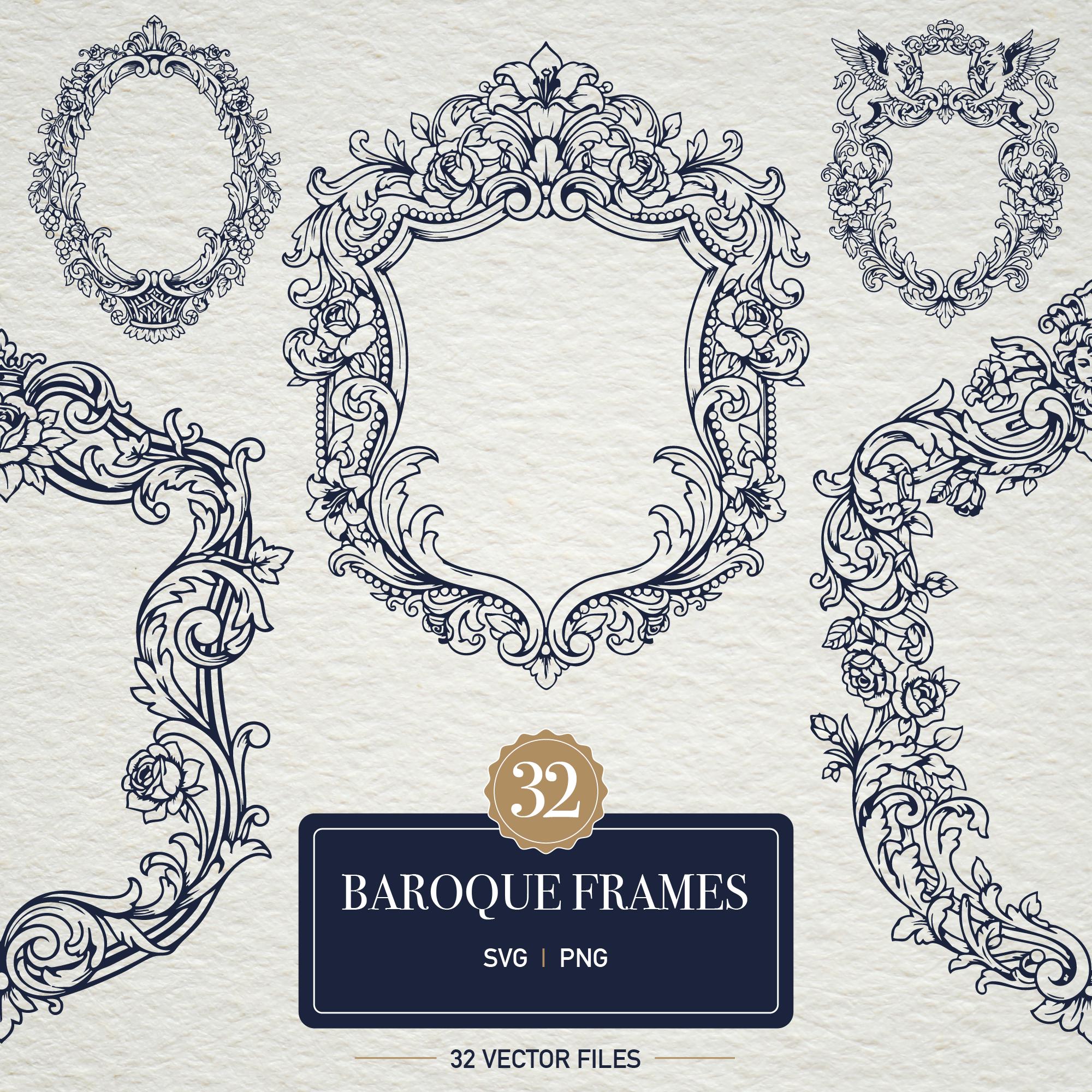 Cadre Photo Baroque Cadre Rocco Antiques 96x57 Repro Noir Cadre 7