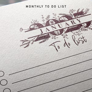 2025 Monthly To Do List 2025 Printable Todo List 2025 Monthly Planner 2025 Monthly Notes Vertical Daily To Do List Checklist PDF A4 Letter
