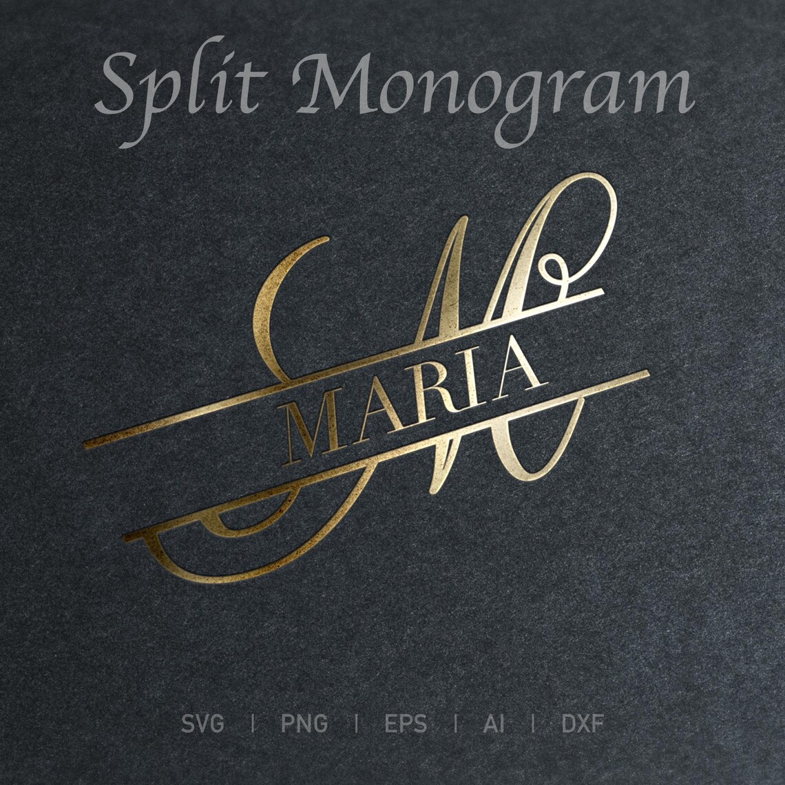 Elegant Split Monogram SVG Bundle: Script Font (cut Files) - Etsy