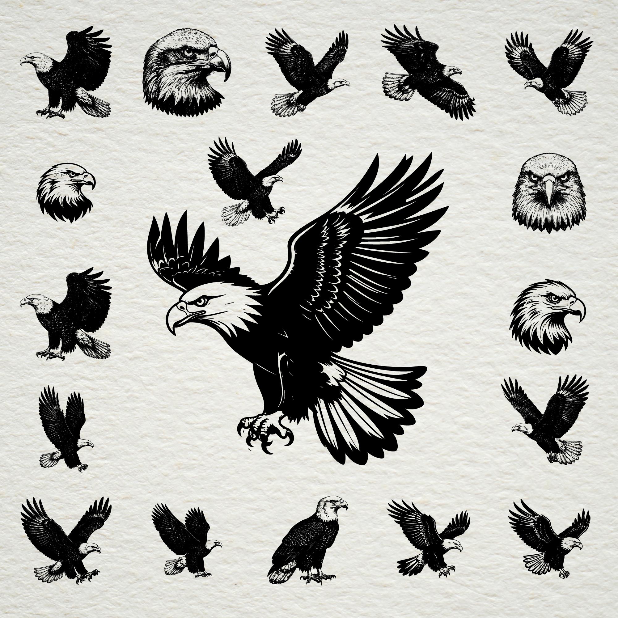 Eagle Rv Svg Rustic Bald Eagle SVG Bundle: Vintage American Eagle Designs ...