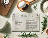 Wildflower Recipe Book Template: Editable Canva Recipe Card (Digital Download)