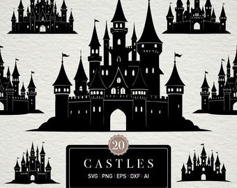 Castle Silhouette SVG Bundle: Fairy Tale Cut Files (Digital Download)