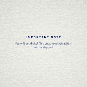 May include: Important note: You will get digital files only, no physical item will be shipped.