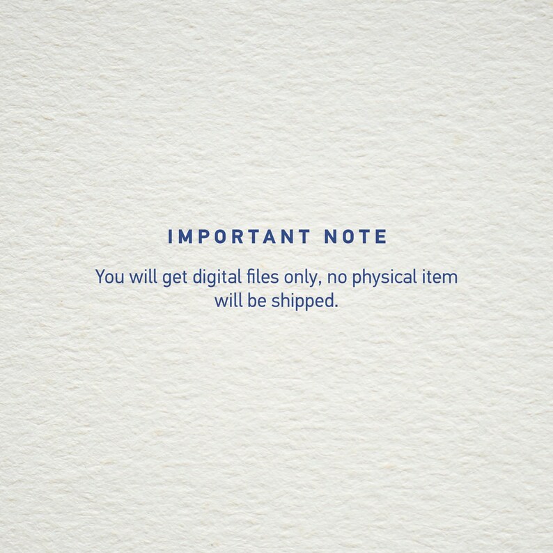 May include: Important note: You will get digital files only, no physical item will be shipped.