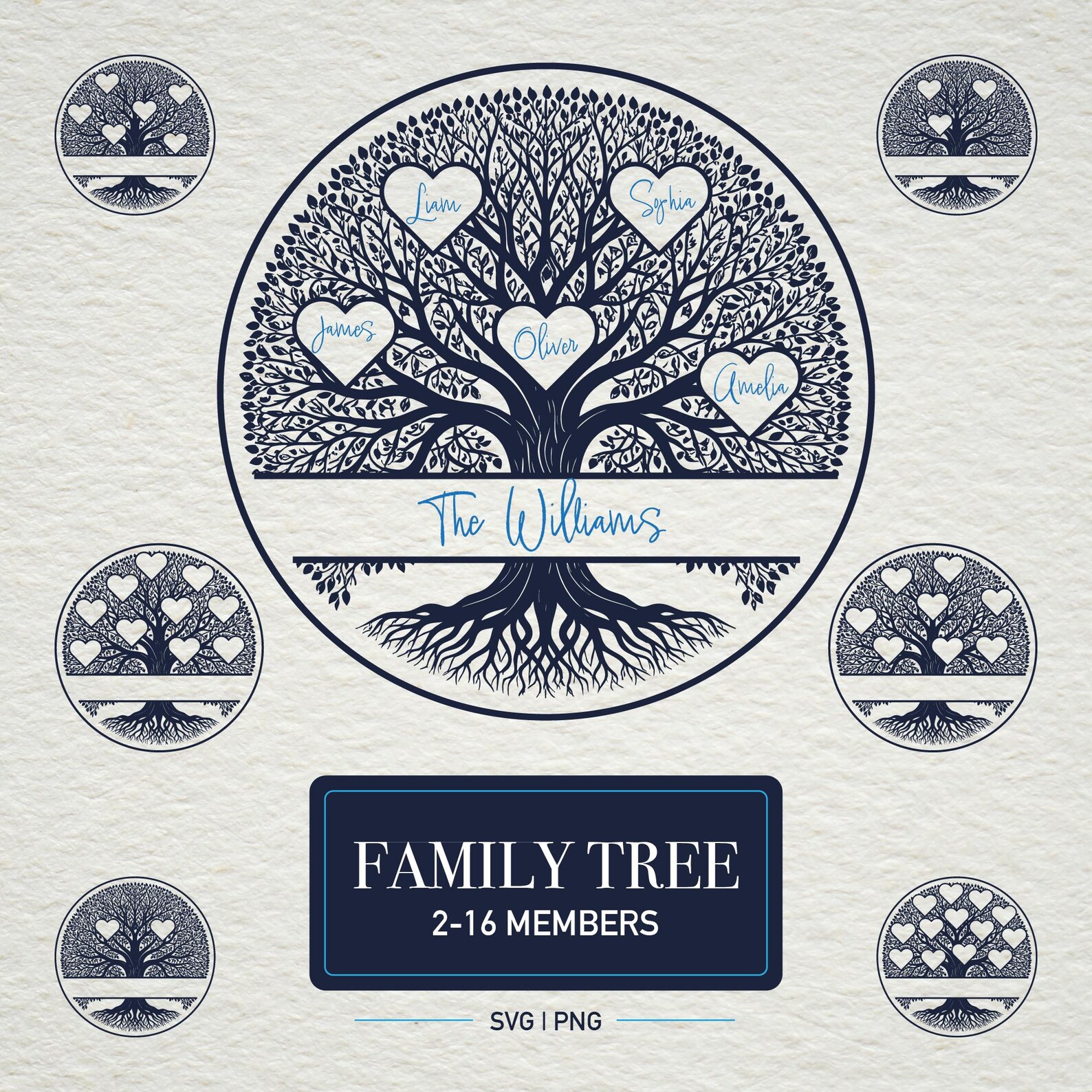 Family Tree SVG Bundle: Reunion Clipart, Laser Engraving Cut Files - Etsy