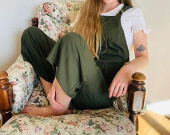 Dungarees khaki ex army fabric