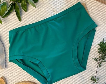 Undies mid rise jade green cotton spandex