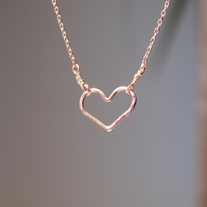 Baby Heart Necklace for Little Girl, 14K gold filled, Silver Heart Necklace, Amour Necklace, Valentine&#39;s Day Gift for Daughter