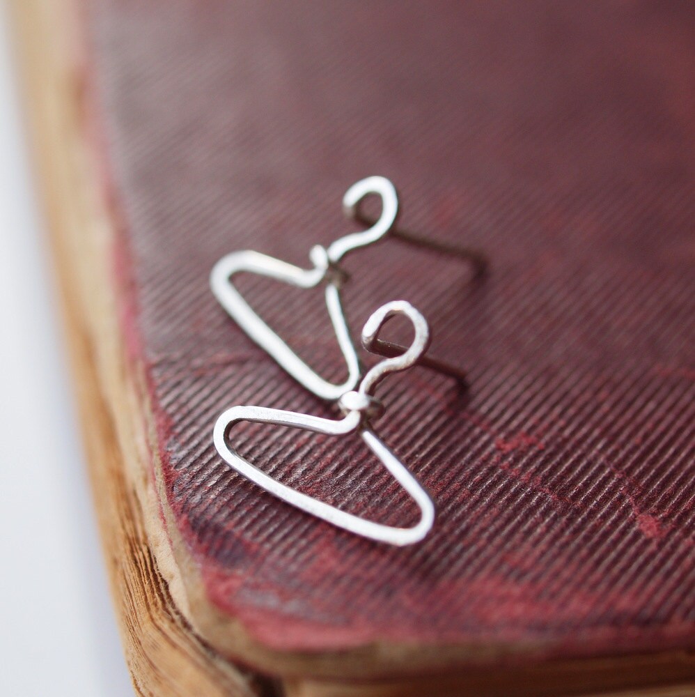Miniature Hangers Earrings Clothes Hanger Earrings Hand Etsy