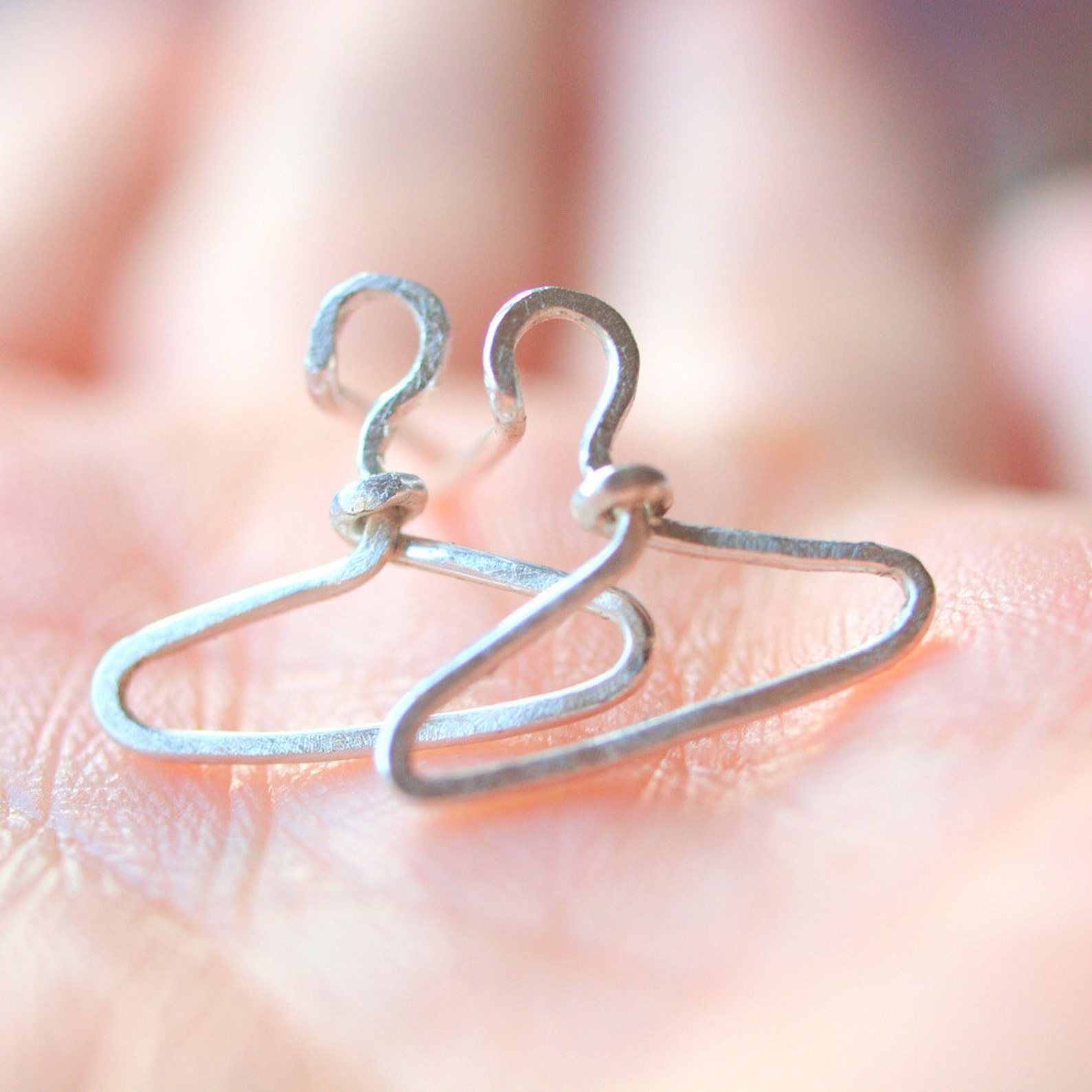 Miniature Hangers Earrings Clothes Hanger Earrings Hand Etsy