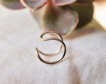 No Piercing Earcuff, sterling silver, handmade
