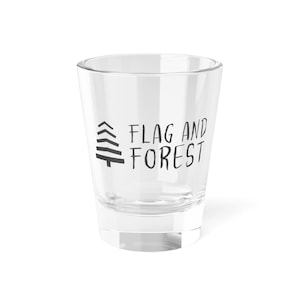 Flagge und Wald Schnapsglas, 1,5 Unze