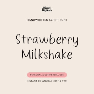 Fuente manuscrita para Canva GoodNotes, fuente de escritura informal OTF TTF, fuente de descarga digital para agendas, planificadores, logotipos, marcas y uso comercial.