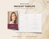 Beauty Salon Price List Template Canva, Lash Nail Brow Editable Pricelist, A5 Booklet Service Menu, Instant Download, Beauty Business