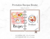 Printable Recipe Binder-Digital Recipe Book-Meal Planner-Recipe Journal Pages-Cookbook Binder-Recipe Binder Kit-Recipe Dividers-Recipe Pages