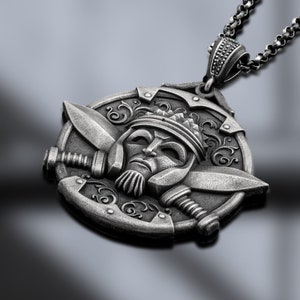 Roman Gladiator Helmet Pendant - 925 Sterling Silver Warrior Necklace - Ancient Rome Inspired Jewelry - Gift for Him