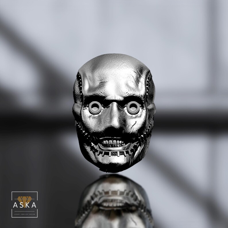Corey Taylor Rings Corey Taylor Slipknot Mask Ring: Sterling Silver Gothic Horror Jewelry ...