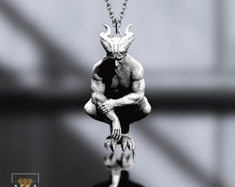 Demonhanger – gotische duivelssieraden, donkere fantasie-mythologie-amulet
