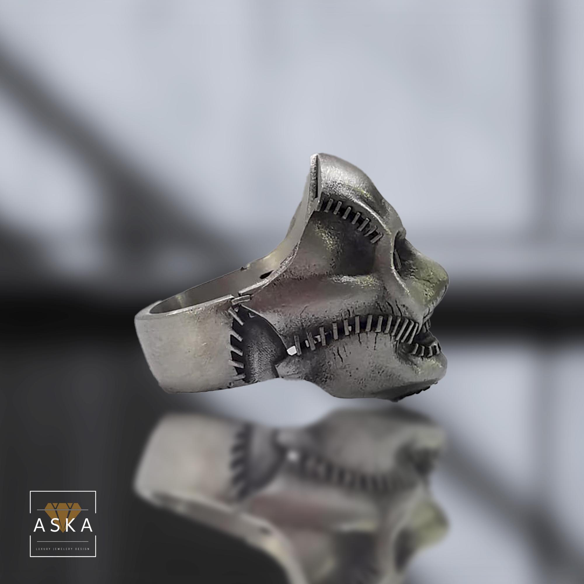 Corey Taylor Rings Corey Taylor Slipknot Mask Ring: Sterling Silver Gothic Horror Jewelry ...