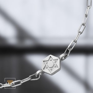 925 Sterling Silver Star of David Bracelet for Men, Jewish Bracelet David Star, Jewish Jewelry for Men, Gifts Jewish Men