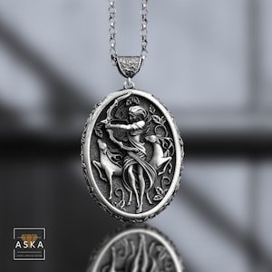Sterling Silver Pendant Diana Goddess - Etsy