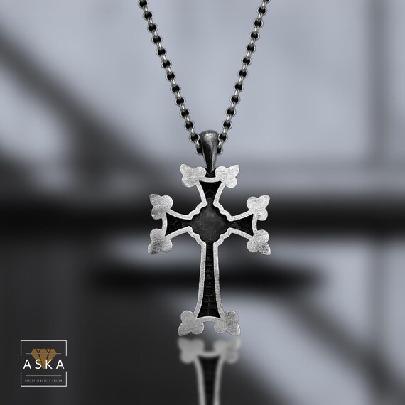 Collana con croce in strass infinito in argento, collana per battesimo religioso da donna - Italia