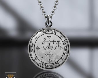 Sterling Silver Saint Michael Medallion Necklace: Double Sided Talisman, Angelic Protection