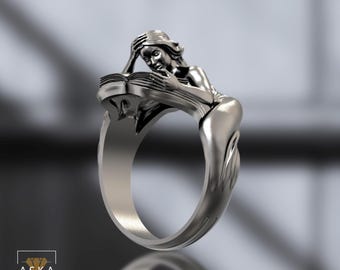 Handmade Sterling Silver Book Ring: Fantasy Reader Gift