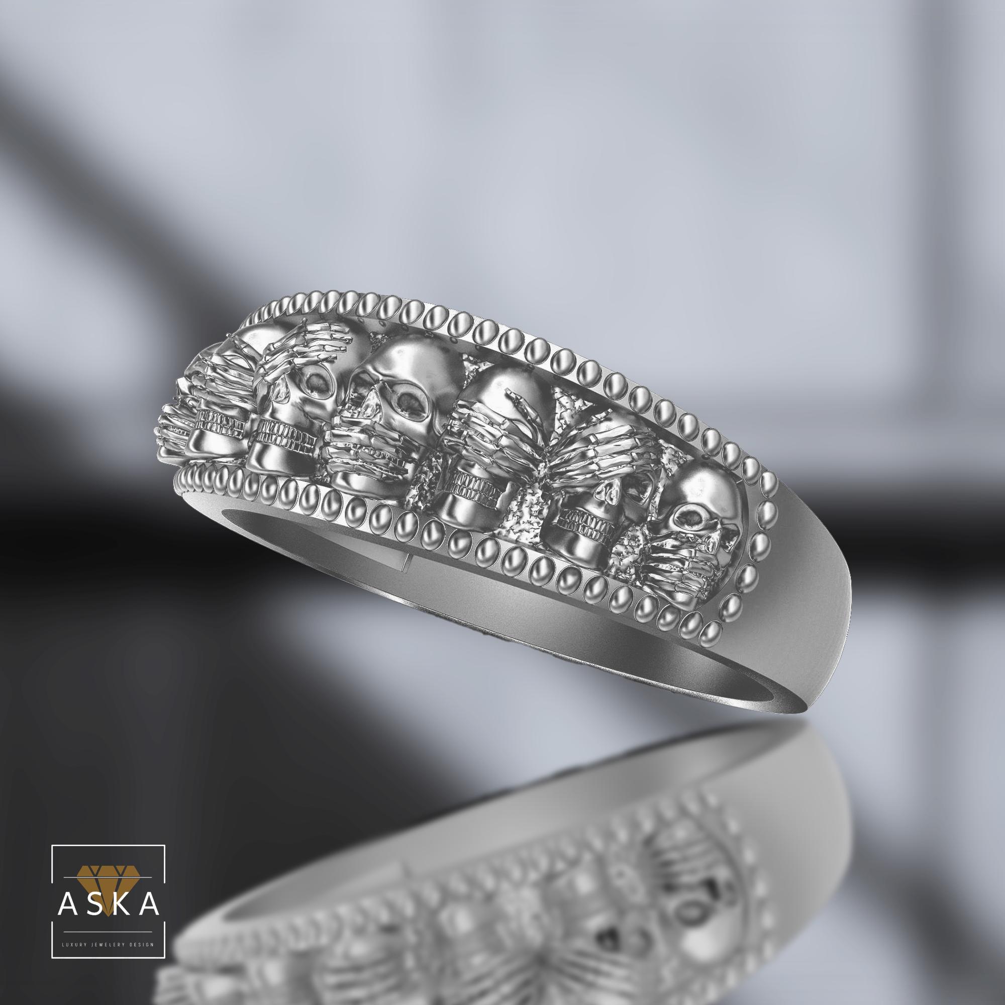 スカルボーンリング　SADS シルバー925 シルバー925 スカル シルバーリングスカルリングシルバーアクセサリー
